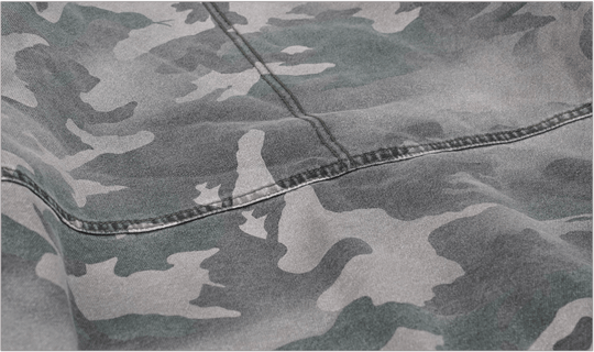 UNTILWERICH Washed Camouflage Hooded Jacket