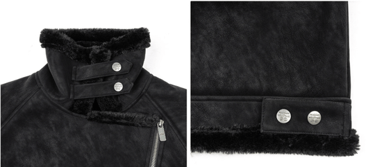ANTIDOTE Faux Suede Double Rider Biker Jacket | Face 3 Face