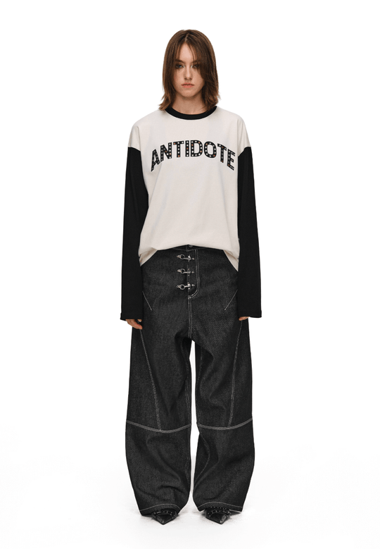 ANTIDOTE 3D Cut Stitched Denim Jeans | Face 3 Face