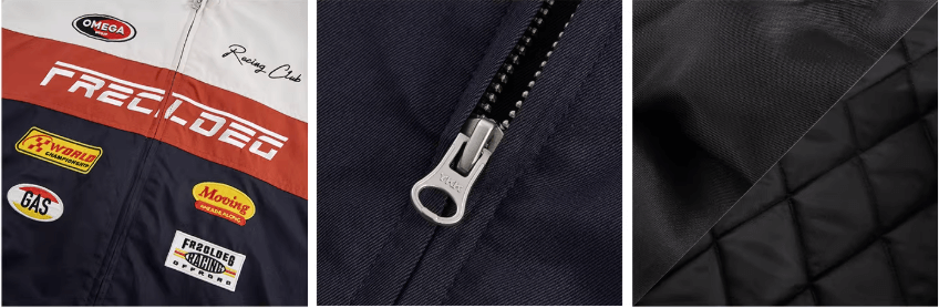 F2CE Patchwork Color Block Racing Jacket | Face 3 Face