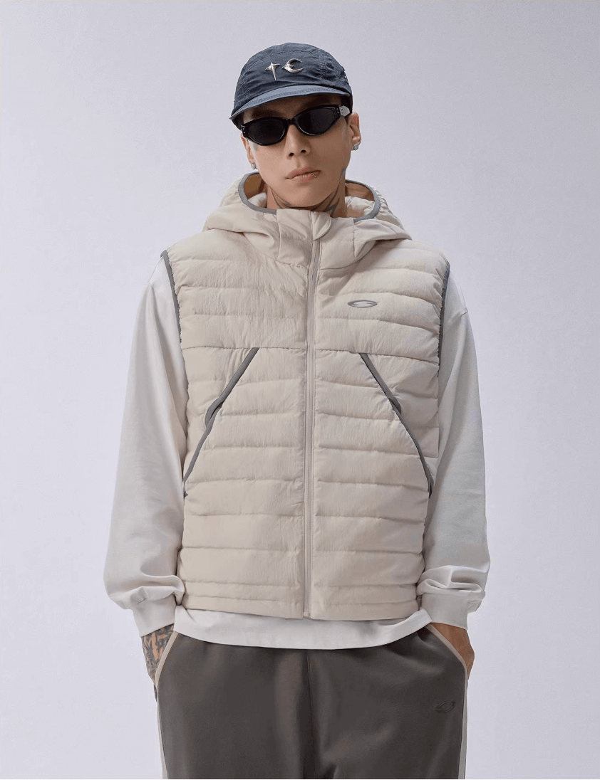 F2CE Lightweight Hooded Outdoor Down Vest | Face 3 Face