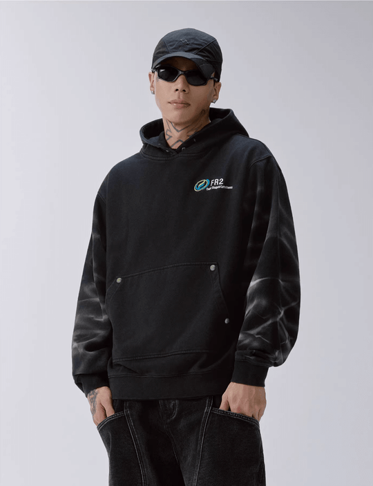 F2CE Tie Dye Distressed Embroidered Hoodie | Face 3 Face