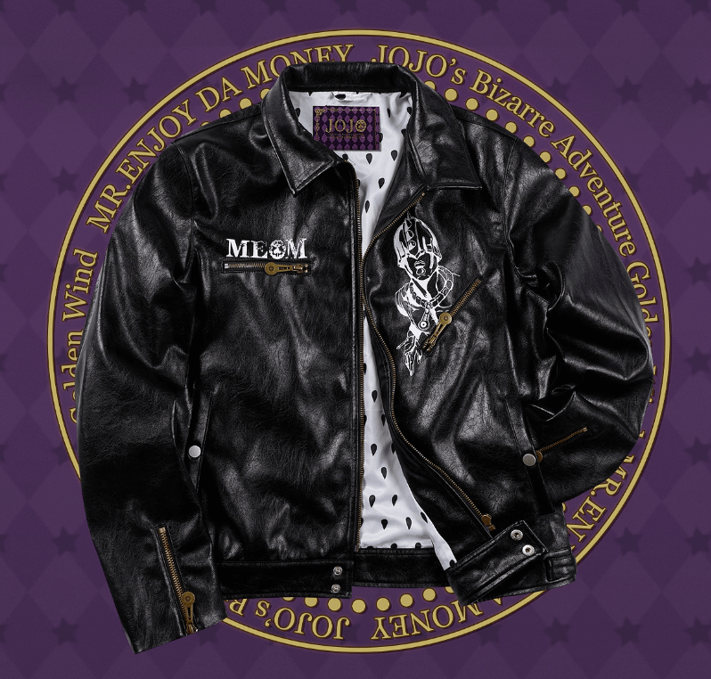 MEDM × JOJO PU Leather Biker Jacket | Face 3 Face