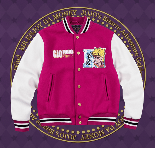 MEDM × JOJO Embroidered Patch Varsity Jacket | Face 3 Face