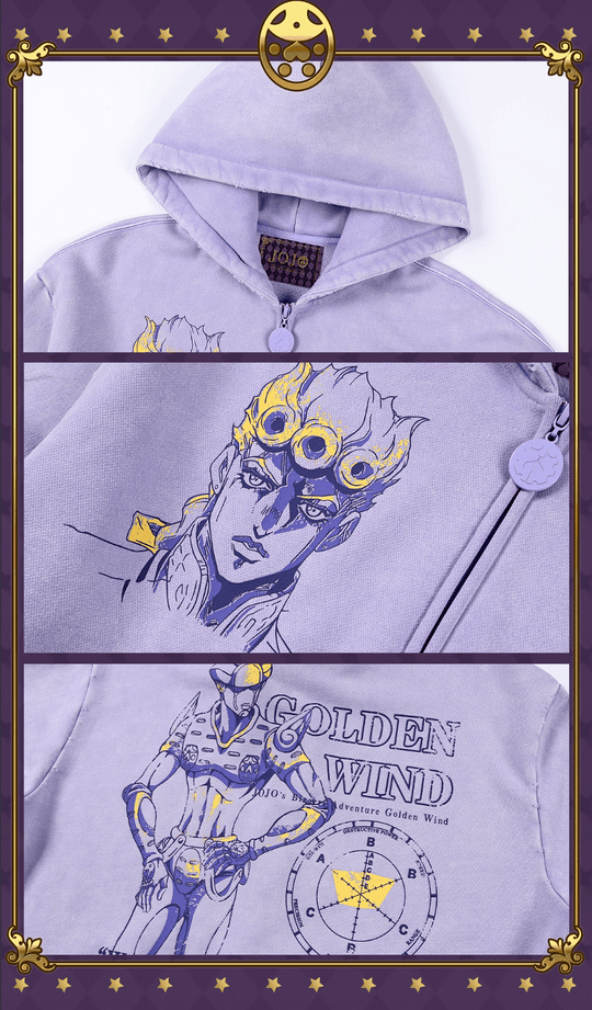 MEDM × JOJO Washed Graphic Print Zip Up Hoodie | Face 3 Face