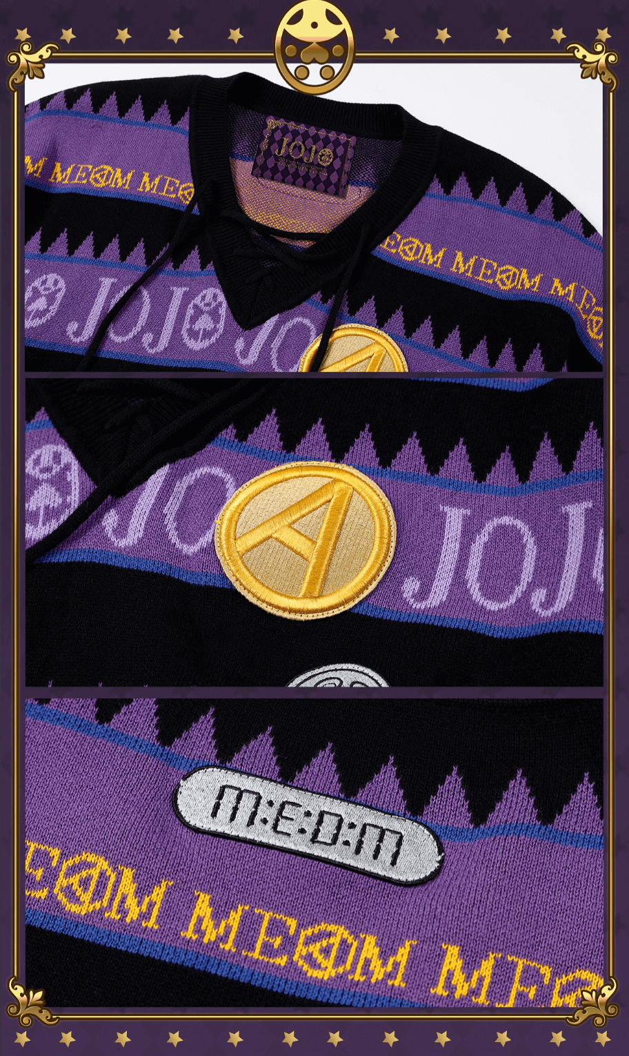 MEDM × JOJO Striped V Neck Knit Sweater | Face 3 Face