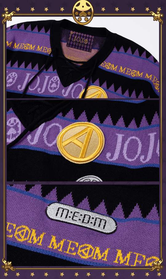 MEDM × JOJO Striped V Neck Knit Sweater | Face 3 Face