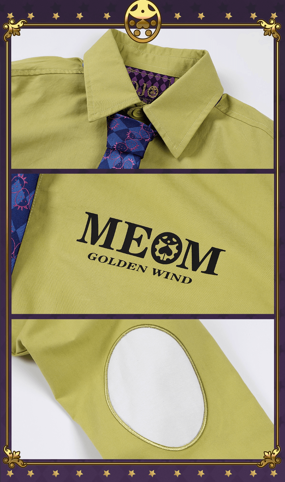 MEDM × JOJO Patchwork Long Sleeve Shirt | Face 3 Face