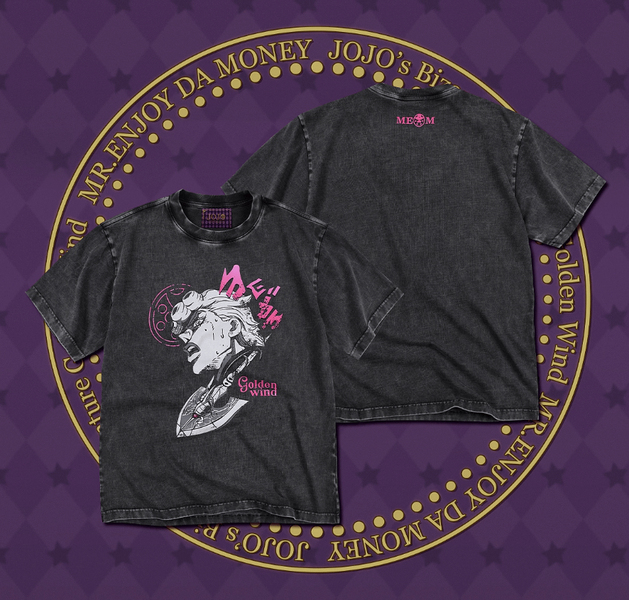 MEDM × JOJO Vintage Washed Character Print Tee | Face 3 Face