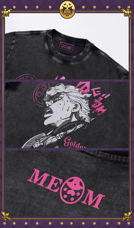 MEDM × JOJO Vintage Washed Character Print Tee | Face 3 Face
