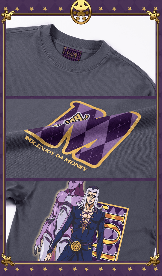 MEDM × JOJO Washed Distressed Character Print Long Sleeve Tee | Face 3 Face