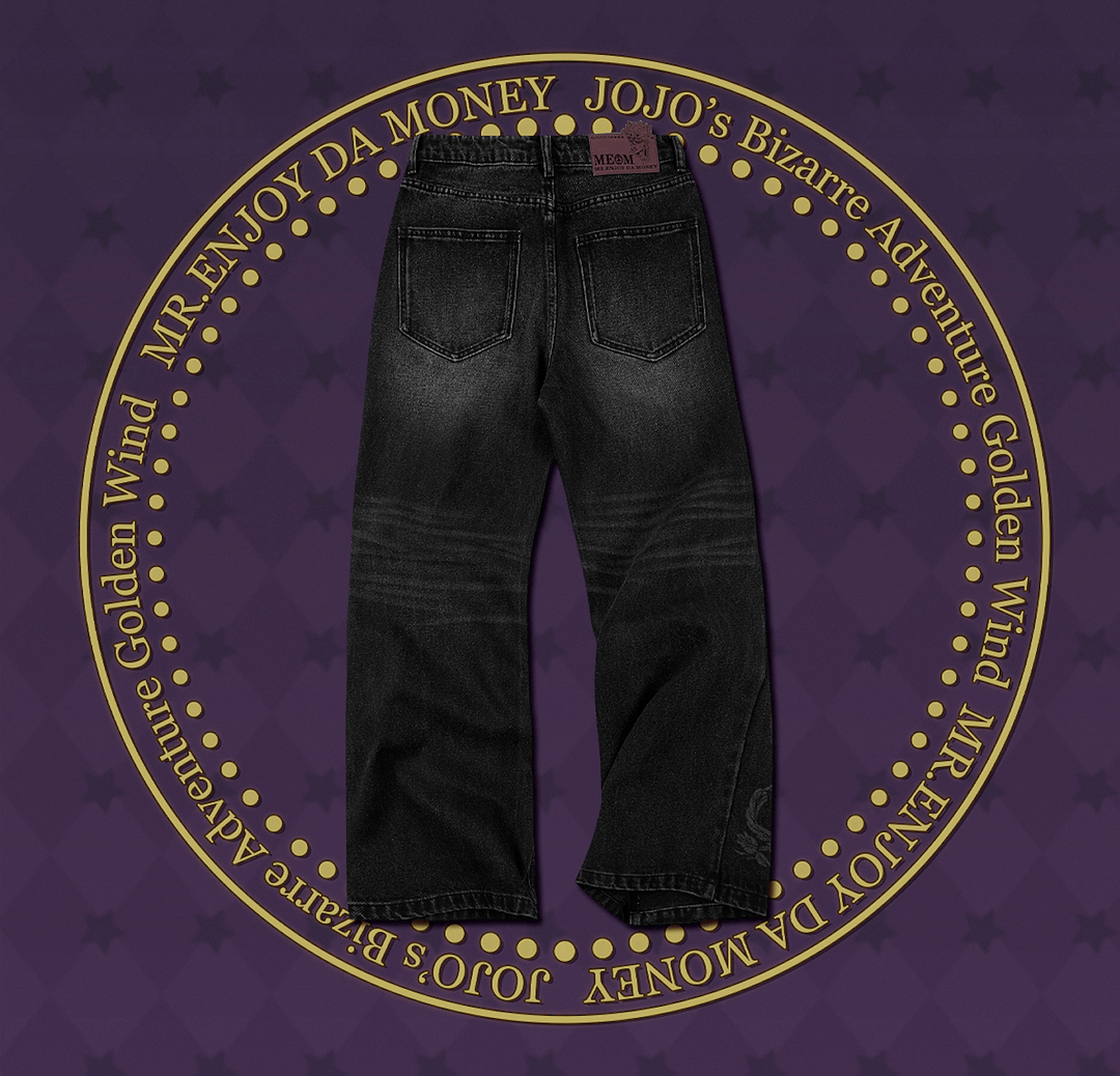 MEDM × JOJO Icon Embroidery Washed Distressed Jeans | Face 3 Face