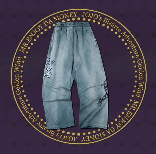 MEDM × JOJO Embroidered Print Washed Sweatpants | Face 3 Face