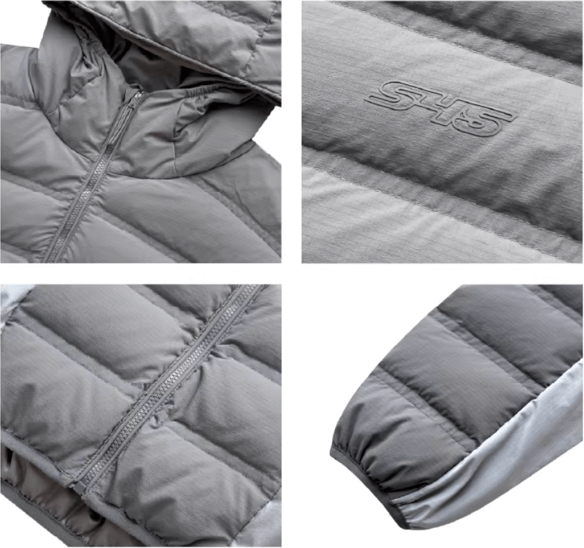 S45 Two Tone Double Stitched Lightweight Down Jacket | Face 3 Face