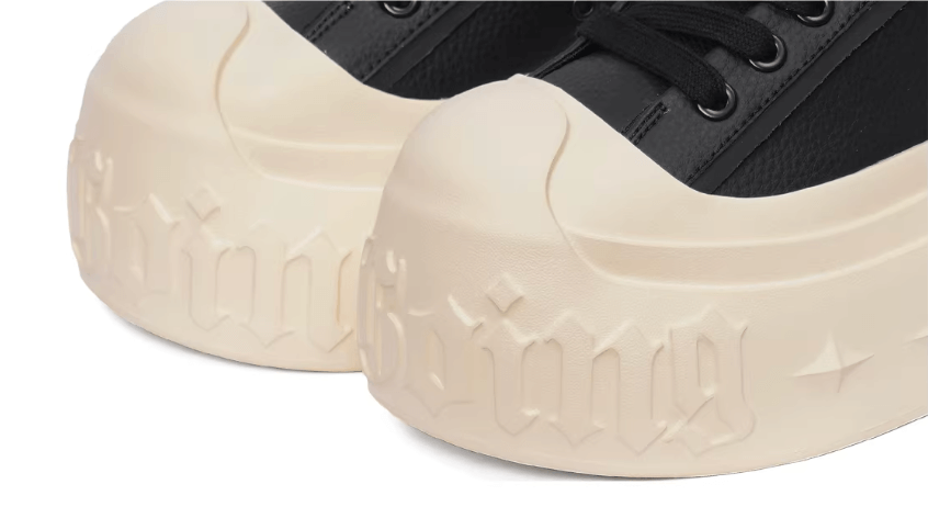 1807 INF-008 Gothic Lace Up PU Leather Chunky Sneakers