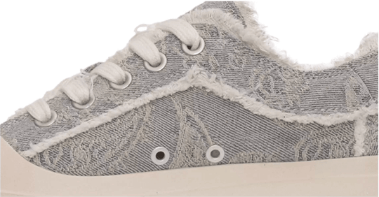 1807 INF-008 Gothic Lace Up Canvas Paisley Chunky Sneakers | Face 3 Face