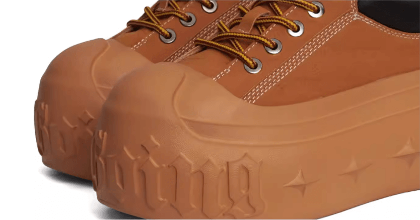 1807 INF-008 Gothic Lace Up Nubuck Leather Chunky Sneakers | Face 3 Face