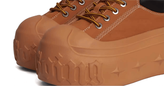 1807 INF-008 Gothic Lace Up Nubuck Leather Chunky Sneakers | Face 3 Face