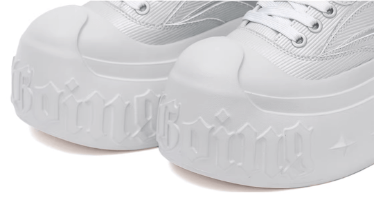 1807 INF-008 Gothic Lace Up Microfiber Leather Chunky Sneakers | Face 3 Face