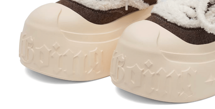 1807 INF-008 Gothic Lace Up Shearling Chunky Half Sneakers | Face 3 Face