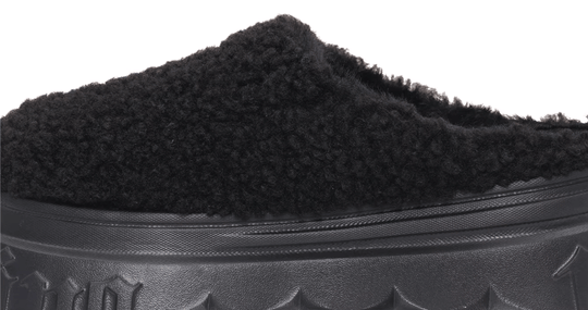 1807 INF-010 Gothic Black Teddy Chunky Platform Clogs | Face 3 Face