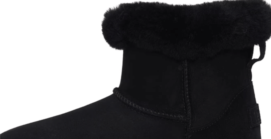 1807 INF-010 Gothic Black Chunky Platform Shearling Boots | Face 3 Face