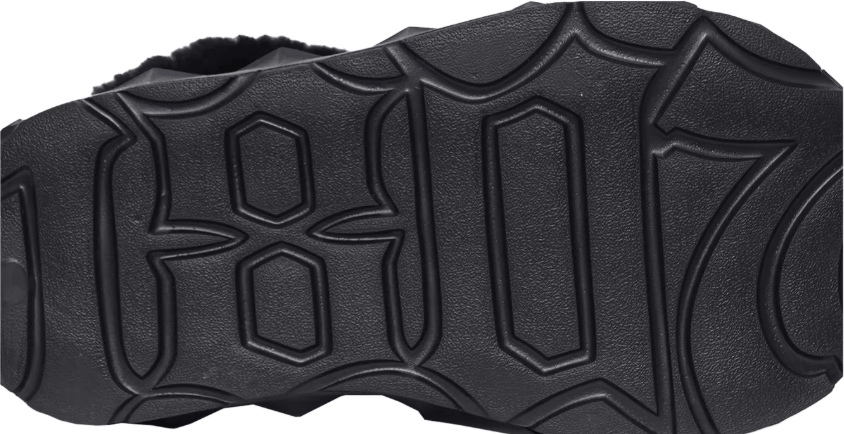 1807 INF-010 Gothic Black Chunky Platform Shearling Boots | Face 3 Face