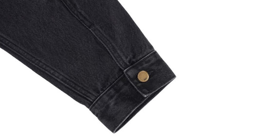 1807 Cat Whiskers Washed Black Denim Jacket | Face 3 Face