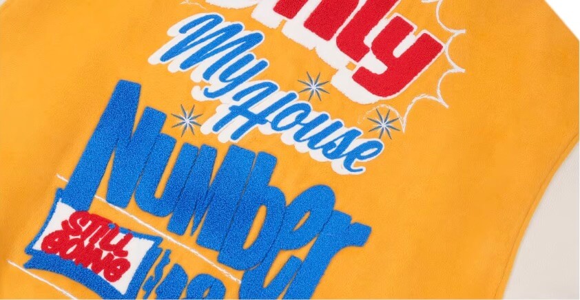 1807 × Lay’s Embroidered PU Leather Varsity Jacket | Face 3 Face