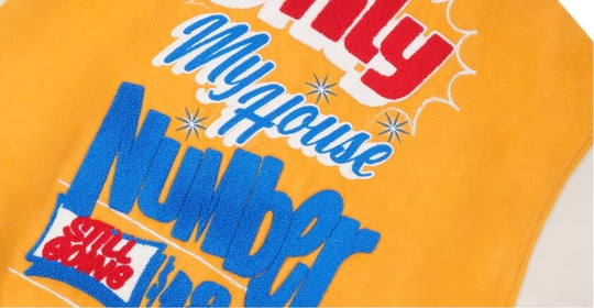 1807 × Lay’s Embroidered PU Leather Varsity Jacket | Face 3 Face