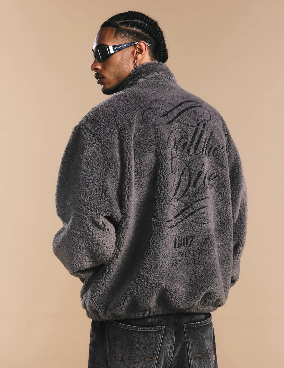 1807 ROLLTHEDICE Printed Sherpa Jacket | Face 3 Face