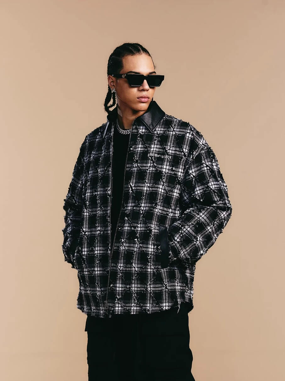 1807 Plaid Down Lined Shirt Jacket | Face 3 Face