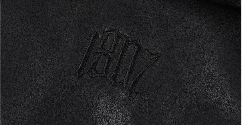 1807 Fur Collar PU Leather Down Jacket | Face 3 Face