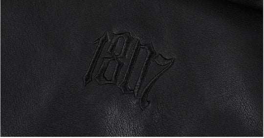 1807 Fur Collar PU Leather Down Jacket | Face 3 Face