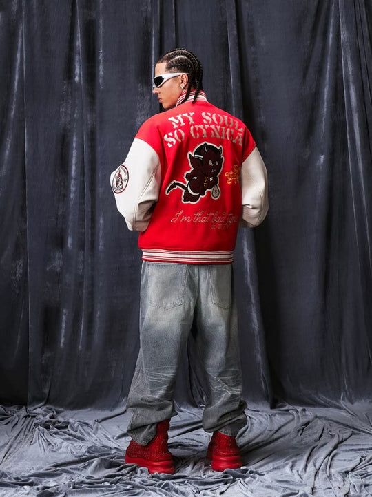 1807 Devil Angel Varsity Jacket | Face 3 Face