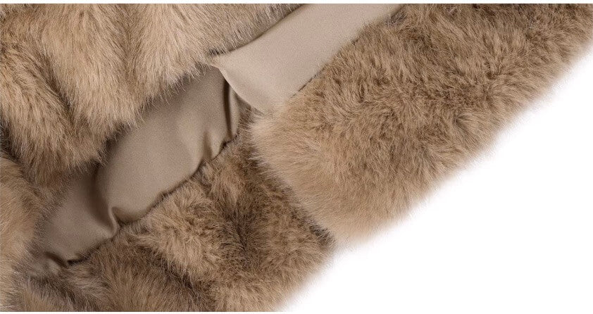 1807 Eco Faux Mink Fur Hooded Jacket | Face 3 Face