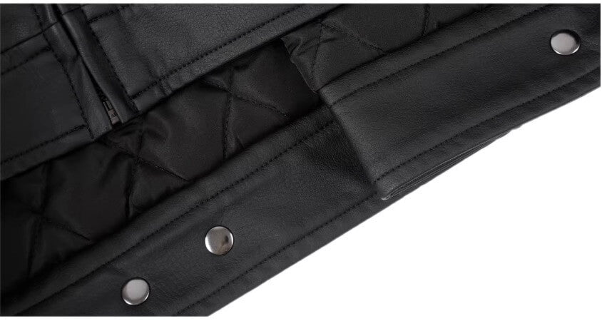 1807 Embroidered Patch PU Leather Racing Jacket | Face 3 Face