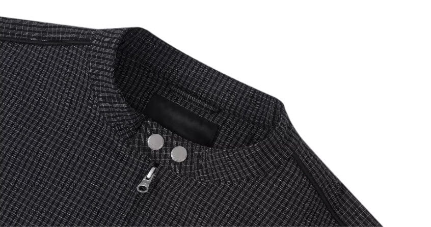 1807 Textured Plaid Track Jacket | Face 3 Face