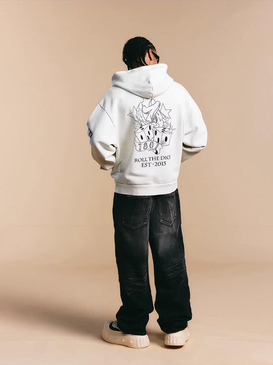 1807 ROLLTHEDICE Printed Zip Up Hoodie | Face 3 Face
