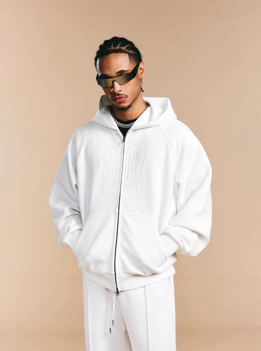 1807 Chain Stitched Logo Zip Up Hoodie | Face 3 Face