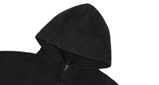 1807 Gothic Printed Washed Zip Up Hoodie | Face 3 Face