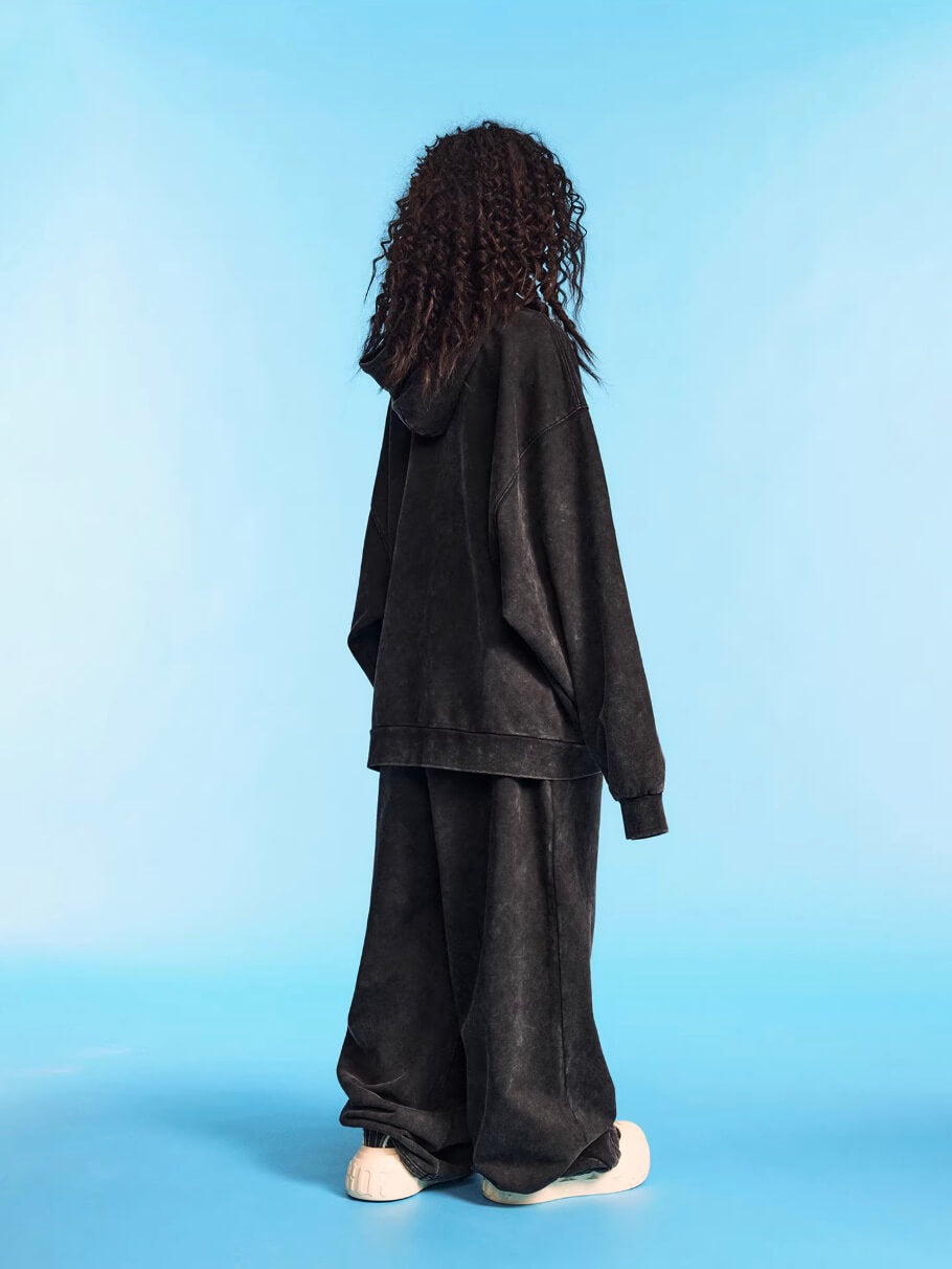 1807 Gothic Printed Washed Zip Up Hoodie | Face 3 Face