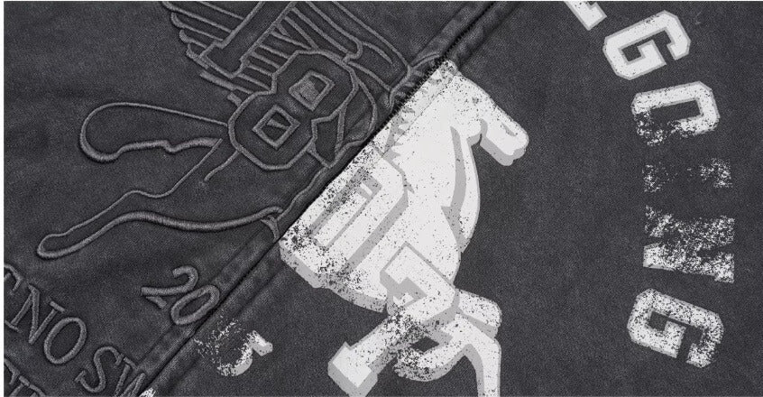 1807 Pegasus Wash Fade Zip Up Hoodie | Face 3 Face