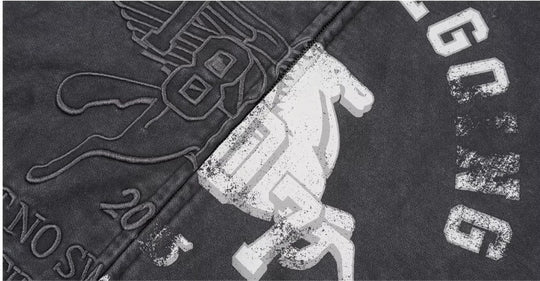 1807 Pegasus Wash Fade Zip Up Hoodie | Face 3 Face