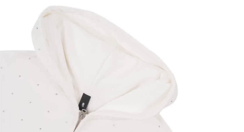1807 Rhinestone Embellished Zip Up Hoodie | Face 3 Face