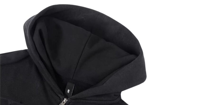 1807 Handcrafted Distressed Print Zip Up Hoodie | Face 3 Face