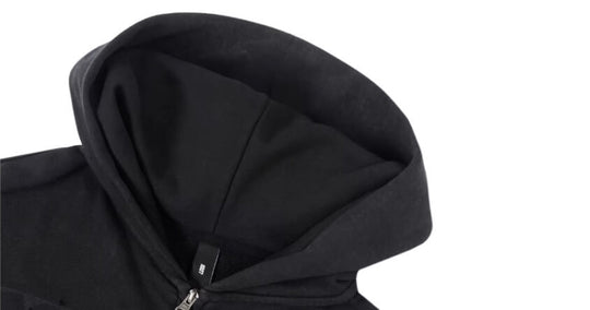 1807 Handcrafted Distressed Print Zip Up Hoodie | Face 3 Face