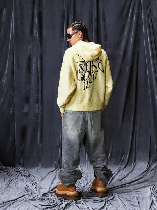 1807 STILLGOING Jacquard Knit Zip Up Hoodie | Face 3 Face