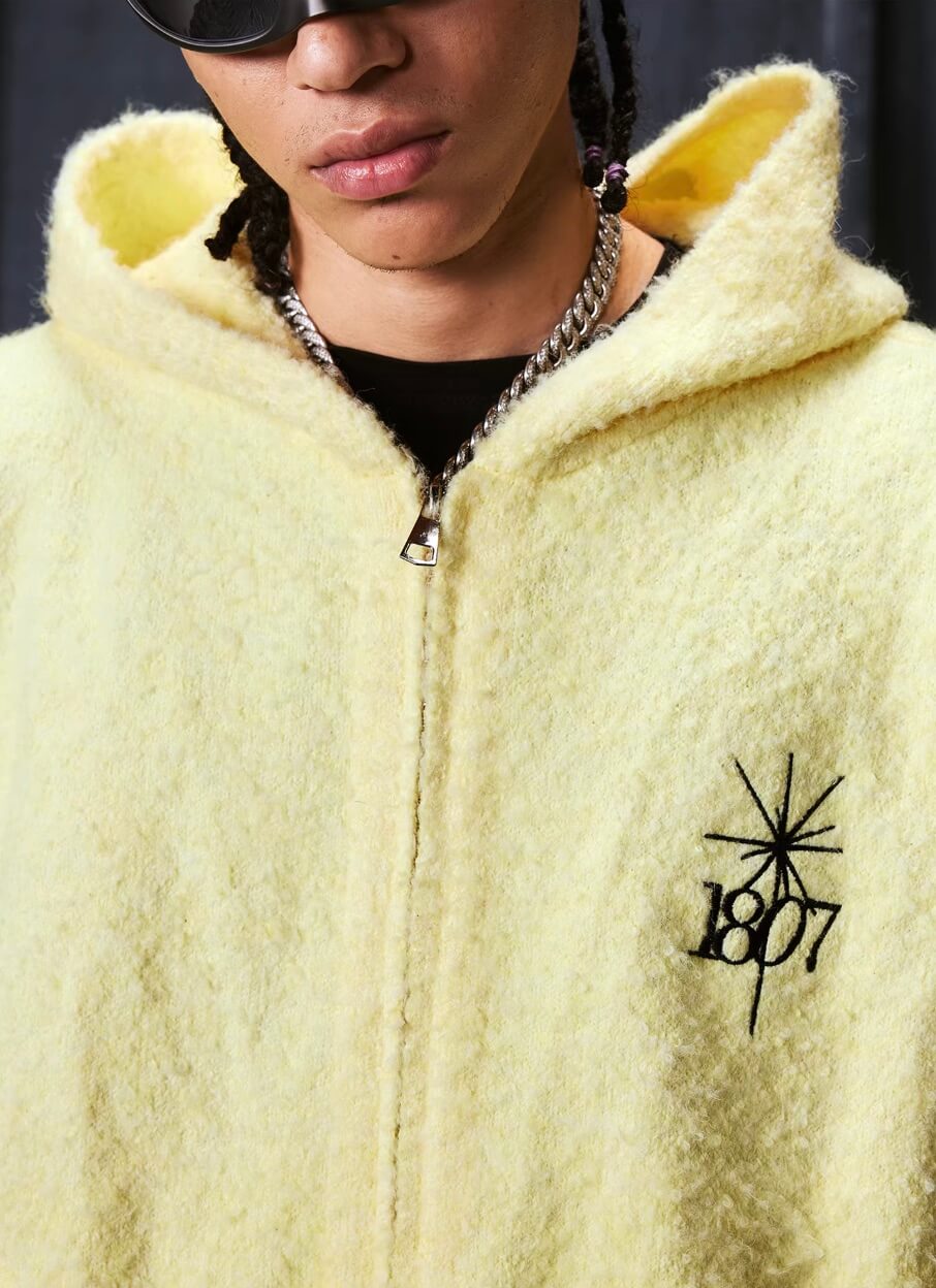 1807 STILLGOING Jacquard Knit Zip Up Hoodie | Face 3 Face