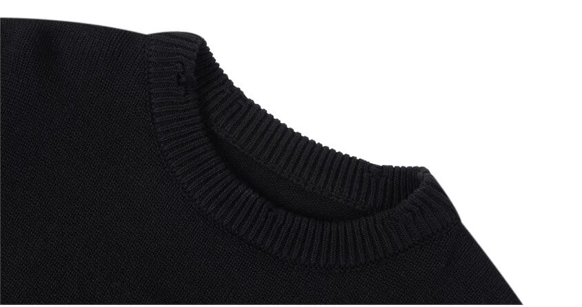 1807 3D Logo Embroidered Distressed Knit Sweater | Face 3 Face